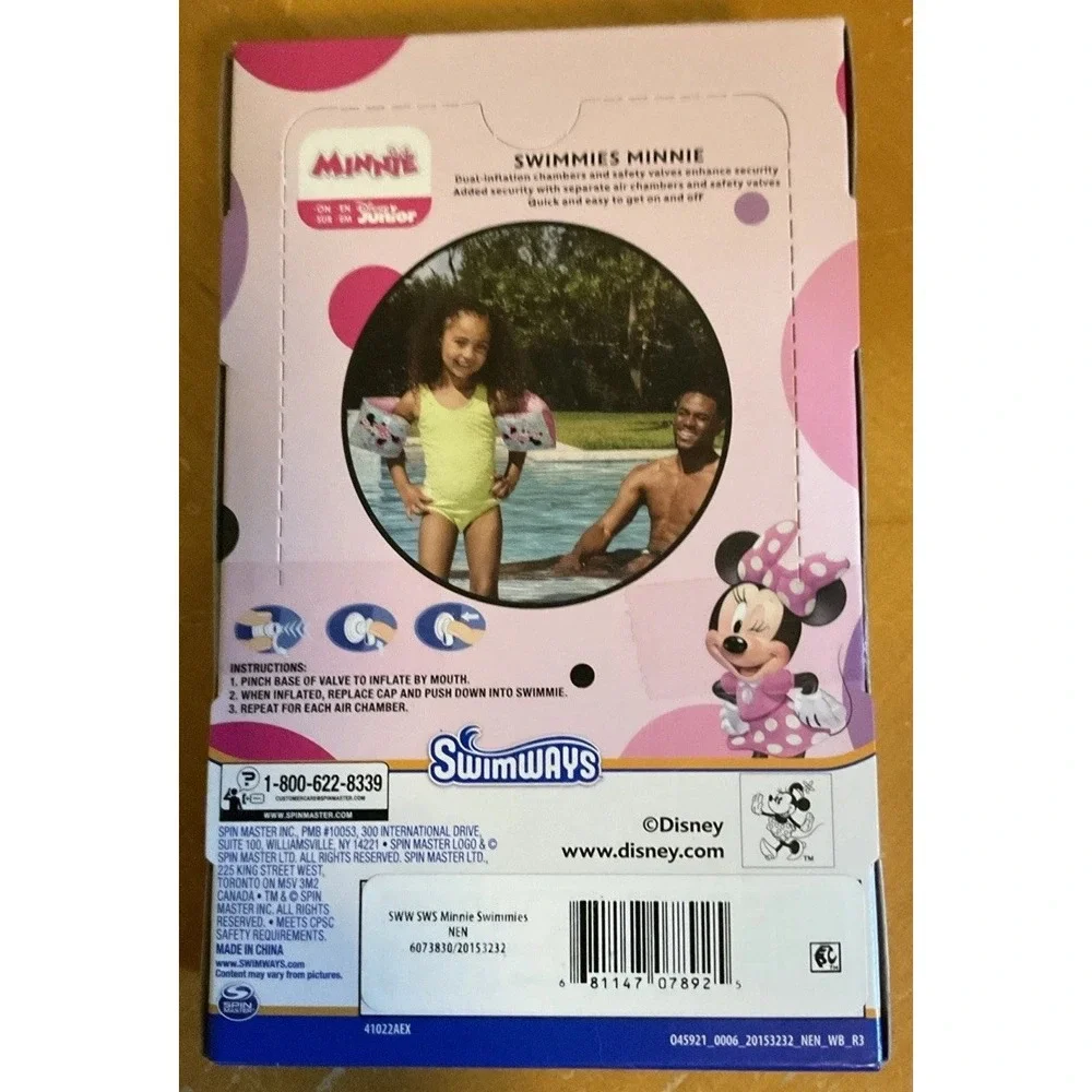 Swimway Disney Jr Minnie Mouse Swimming Pool Inflatable Arm Floats‎ Floaties